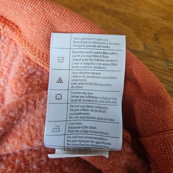 Carhartt Sweatshirt Womens L Orange Fleece Hoodie Relaxed Fit Workwear Cozy - Picture 6 of 13